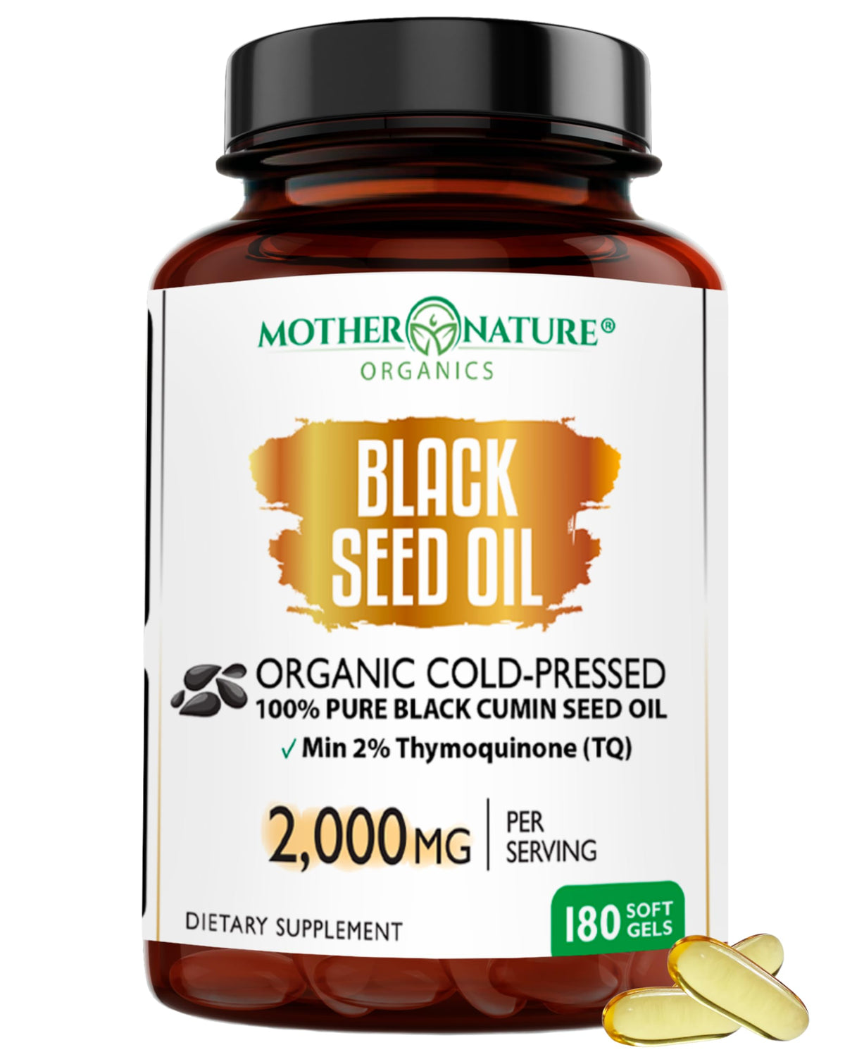 Hero image of Mother Nature Organic Black Seed Oil Capsules