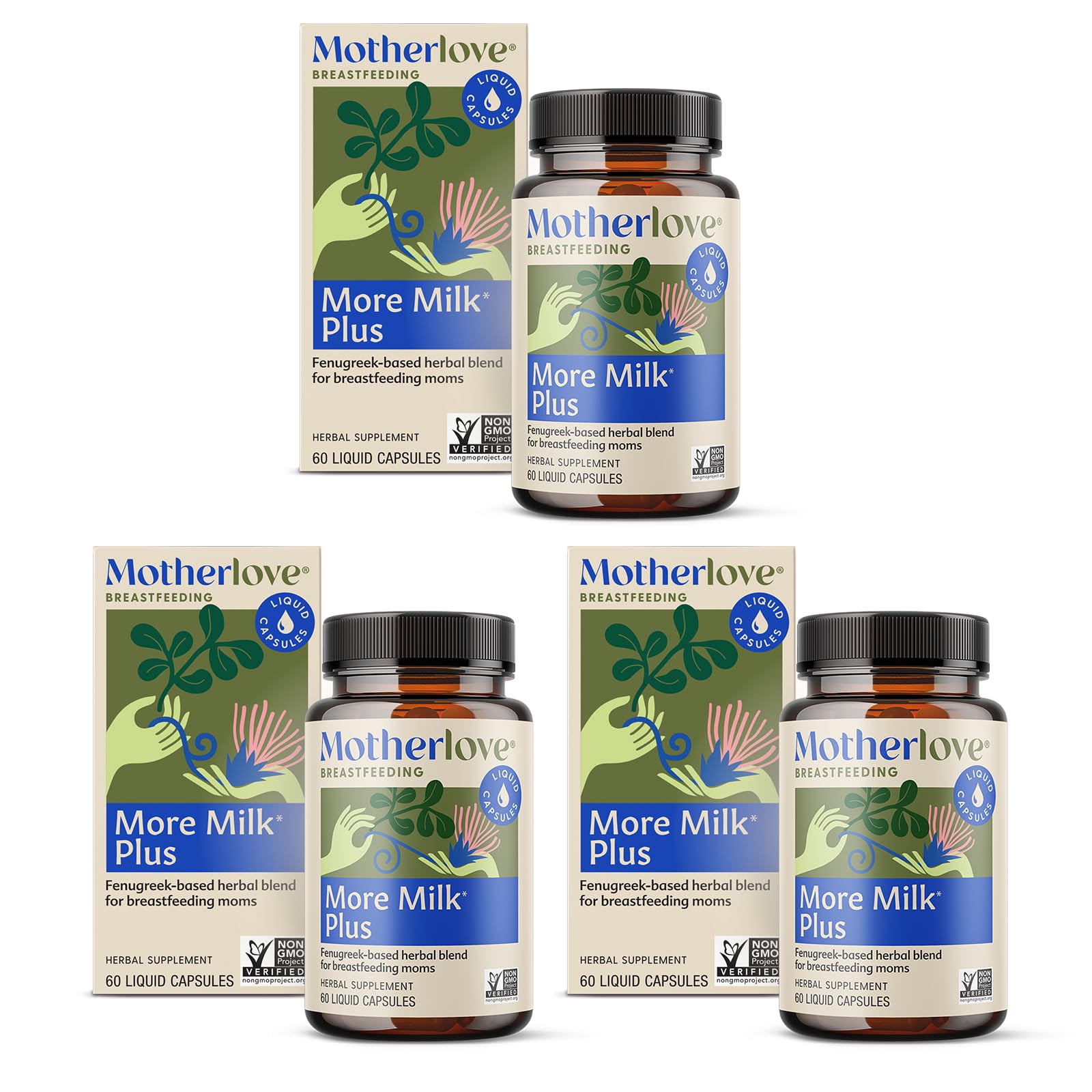 Motherlove More Milk Plus bottle – 180 liquid caps