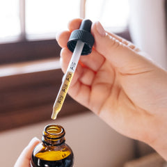 Close-up of More Milk Plus tincture label