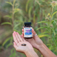 Ingredients chart showing goat's rue and fenugreek in blend.