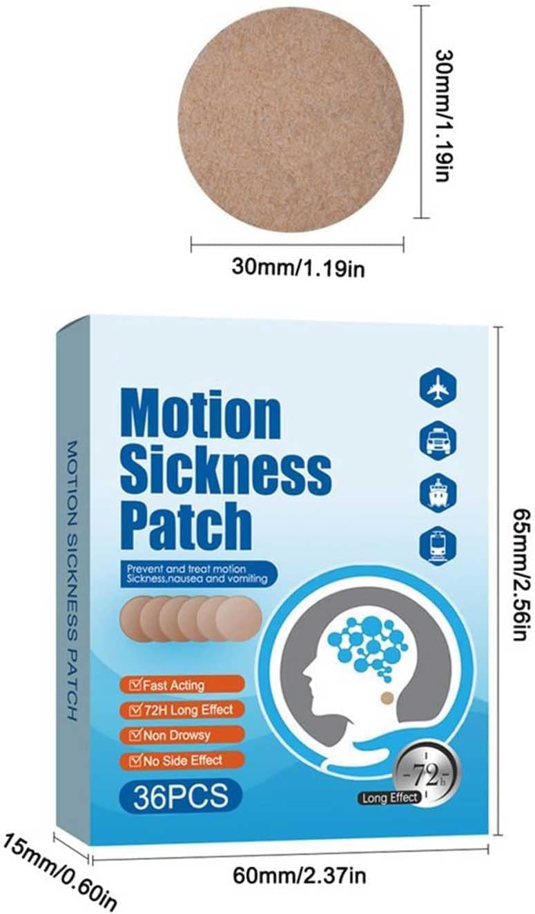 Motion Sickness Patches in travel bag—ideal travel companion for jet setters.