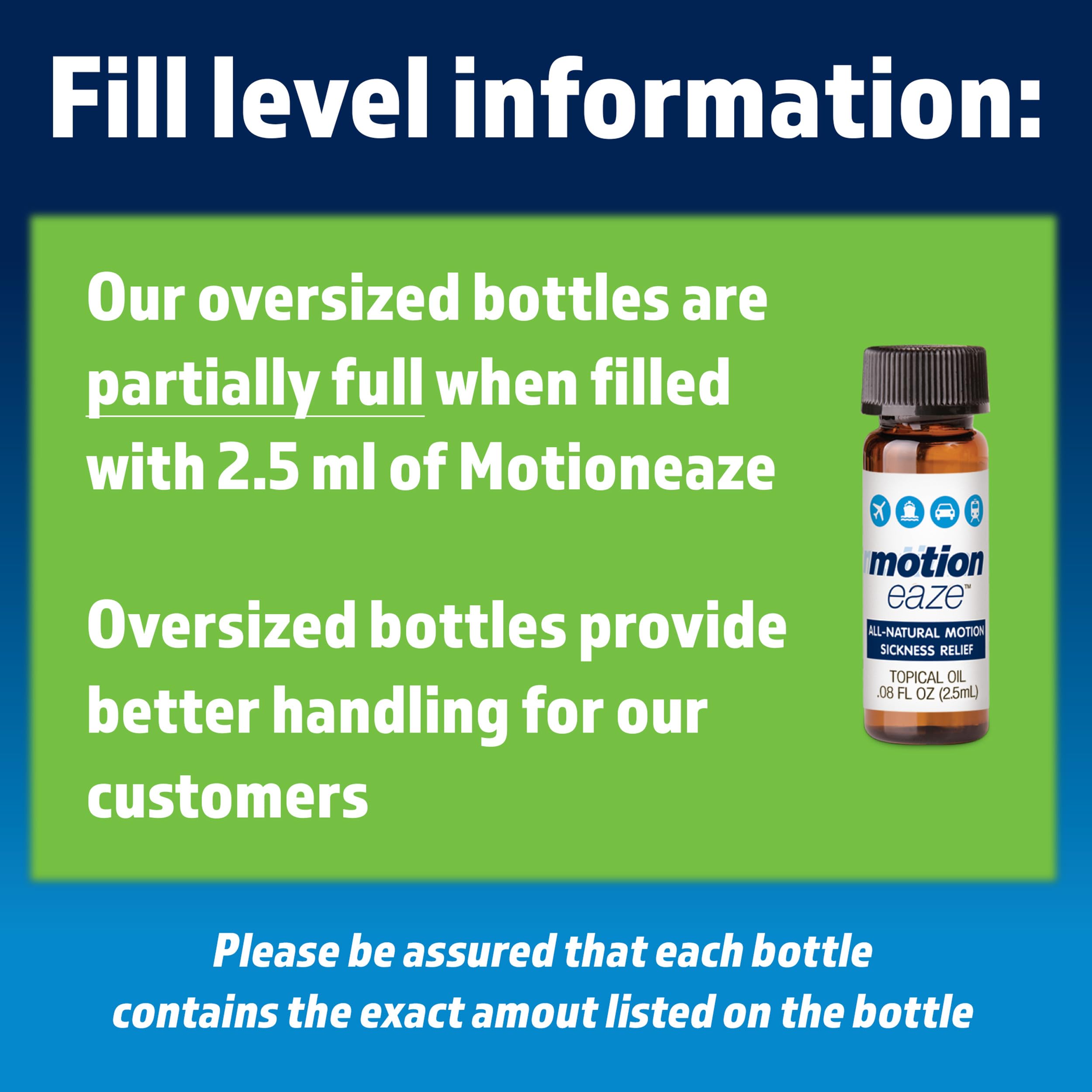 MotionEaze pocket size bottle ready for travel use anywhere.