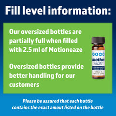 MotionEaze pocket size bottle ready for travel use anywhere.