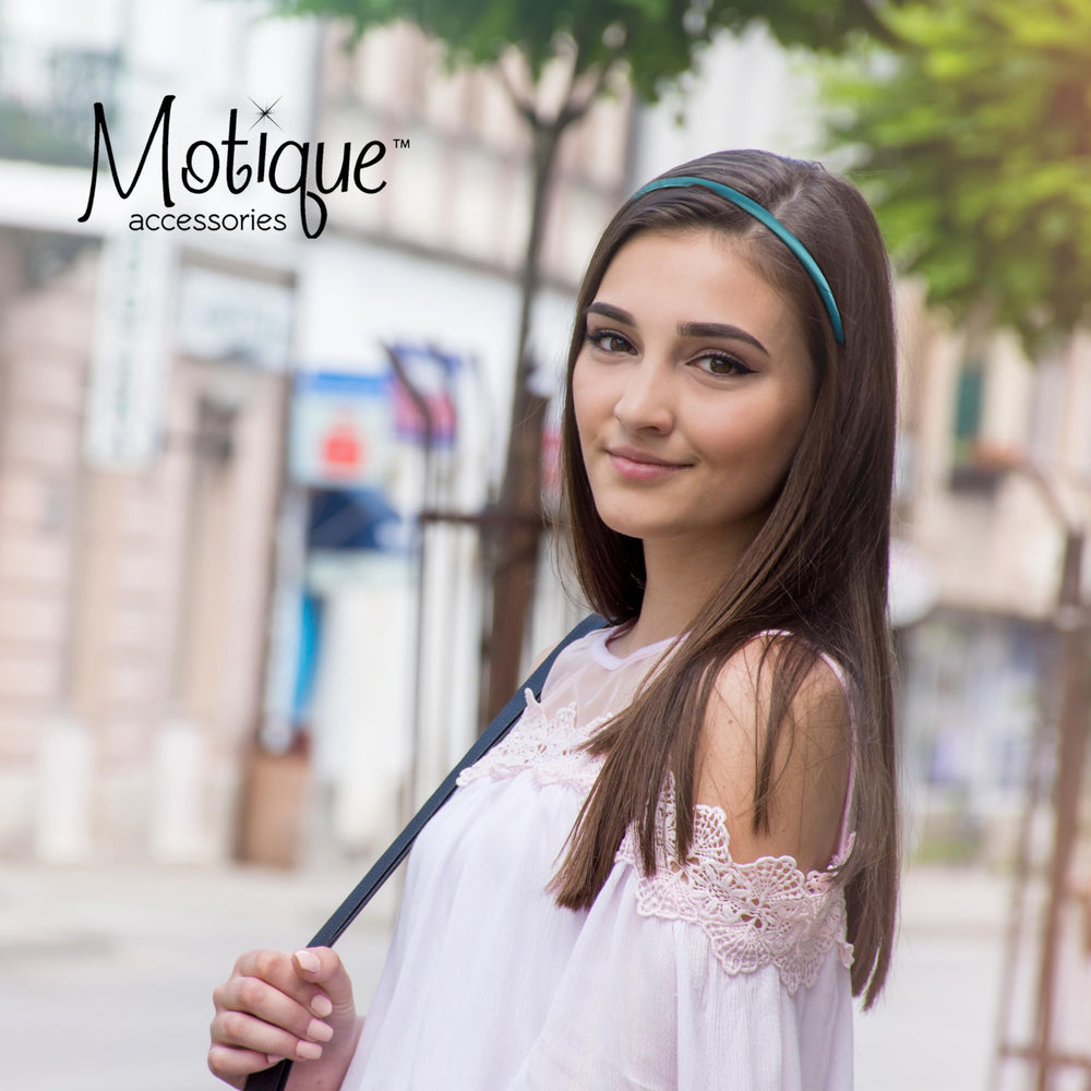 Motique Accessories satin headbands; soft interior for comfortable wear.