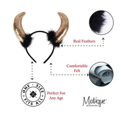 Motique Accessories one-size headband fits most adults and kids with soft lining.