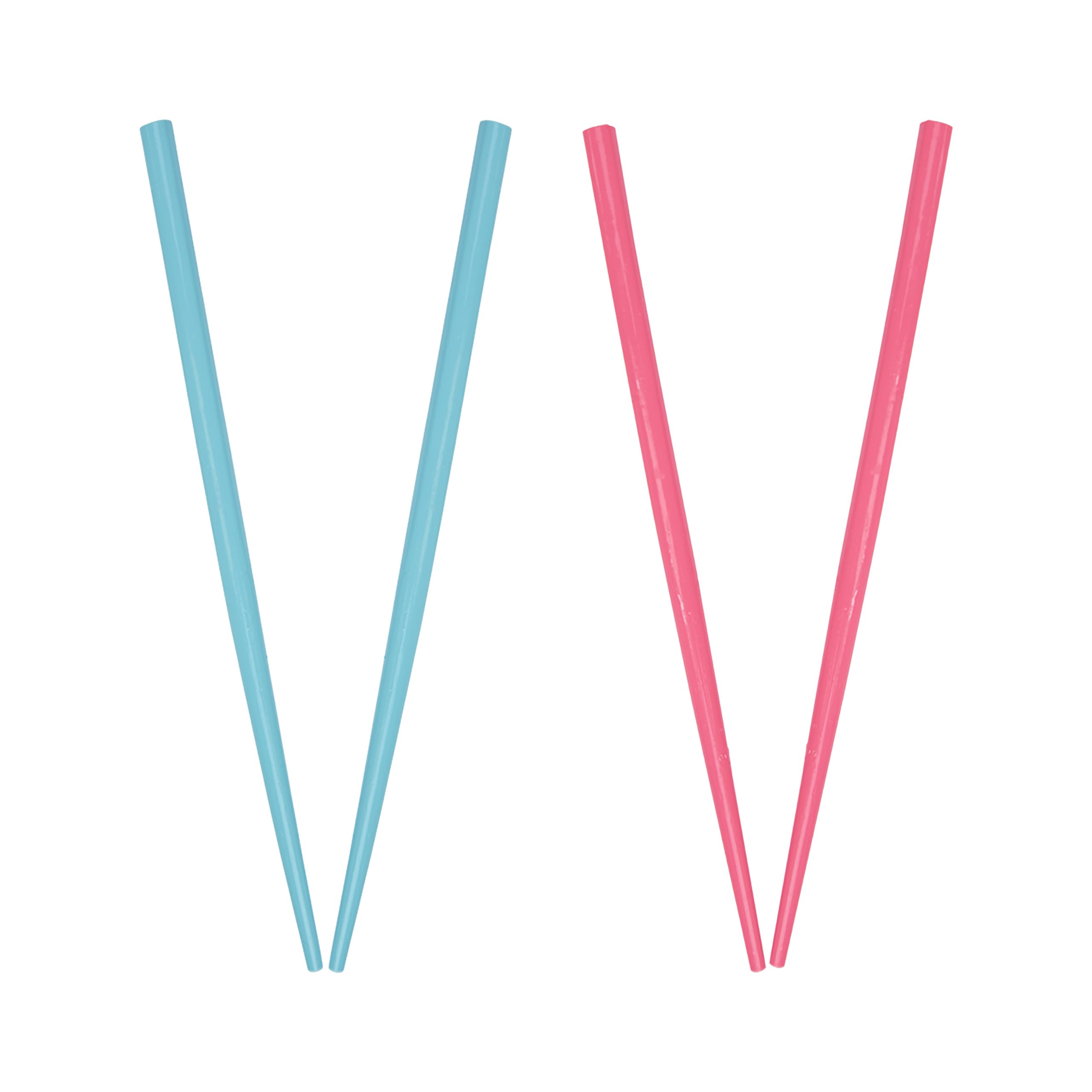 Motique Accessories wooden hair sticks pink-blue set 1 for elegant bun styling.
