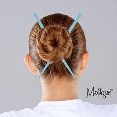 Motique Accessories hair sticks pink-blue set 2 ideal for twists and secure updos.