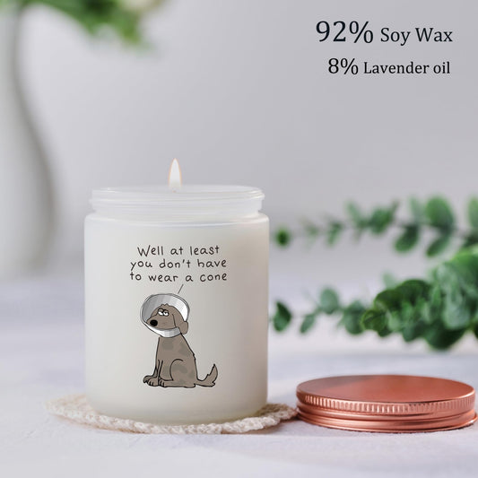 MOTVZC Lavander candle closeup highlighting calming lavender aroma for relaxation.