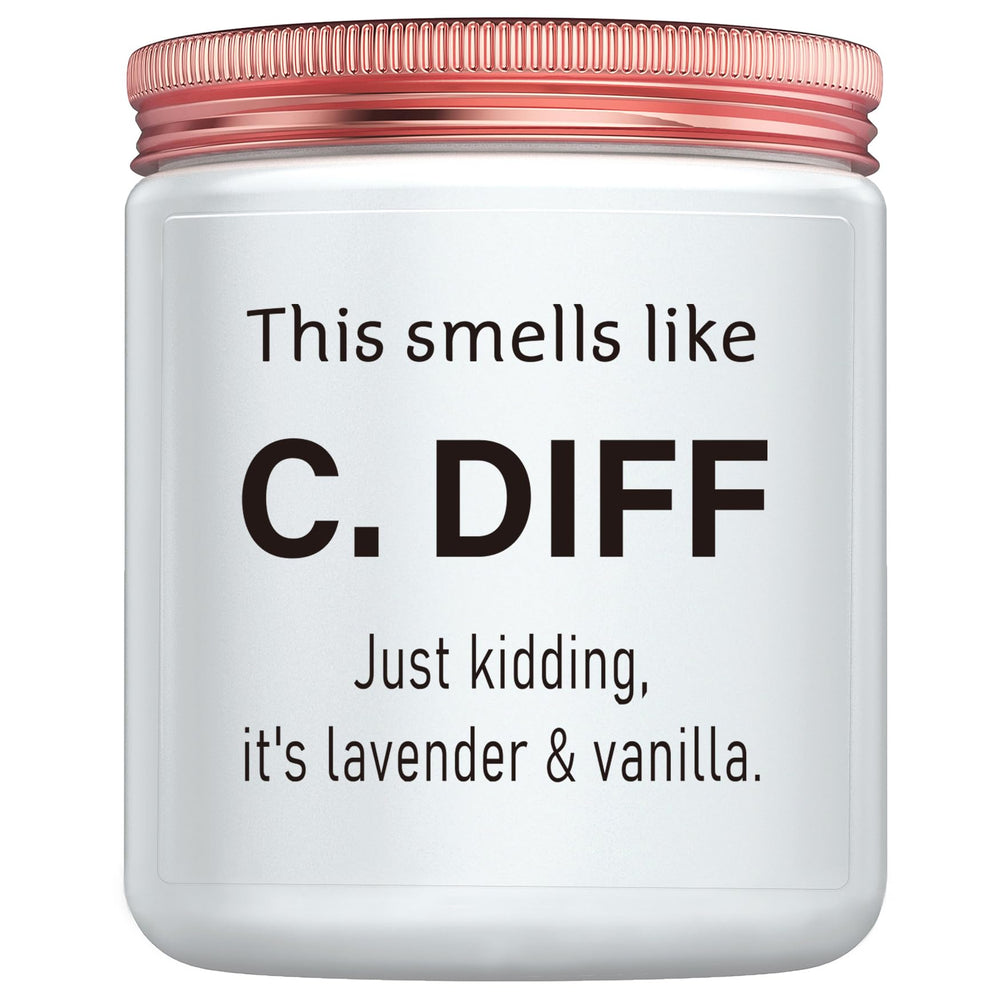 MOTVZC Nurses Candle lavender-eucalyptus jar for calming relaxation.