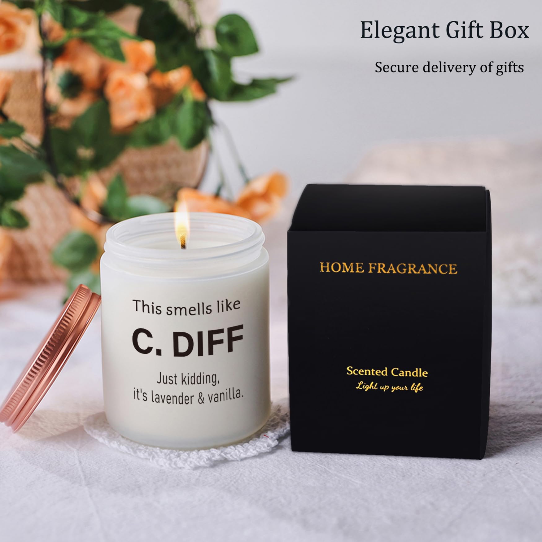 MOTVZC Nurses Candle protective black box ensures safe gift.