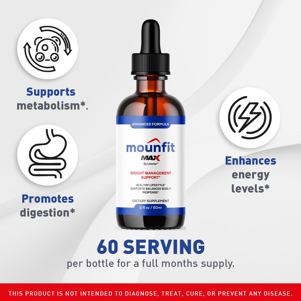 Back of Mounfit Drops Max bottle showing supplement facts