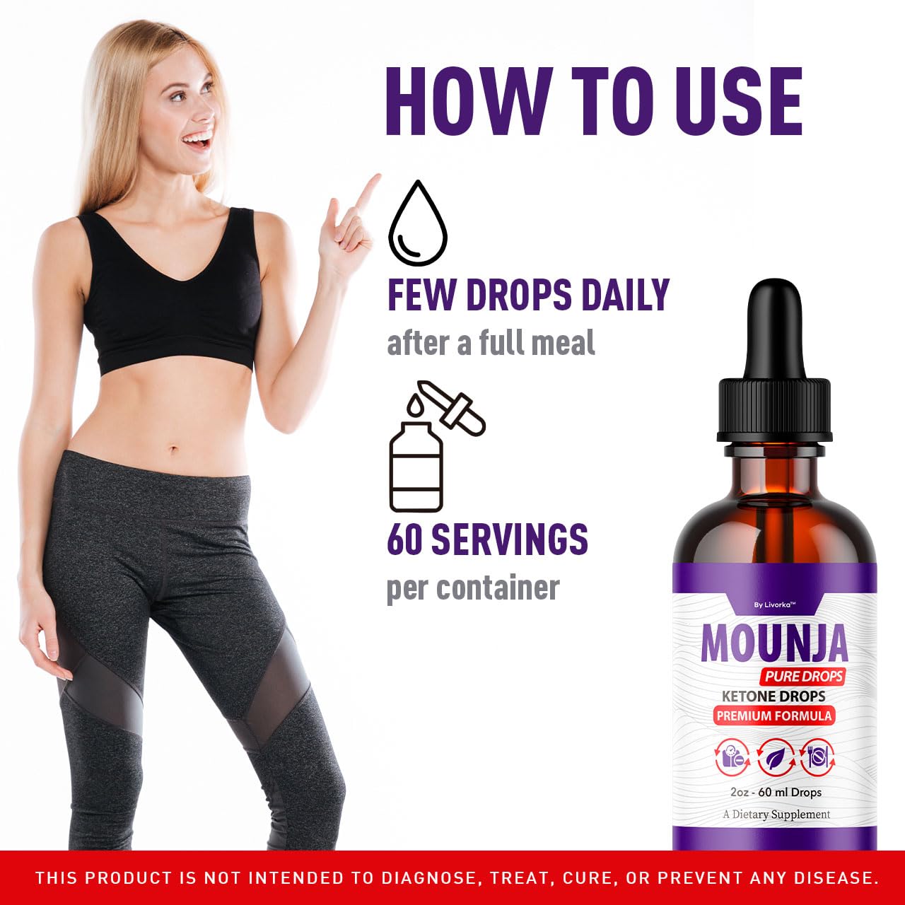Dropper dispensing Mounja Pure Drops