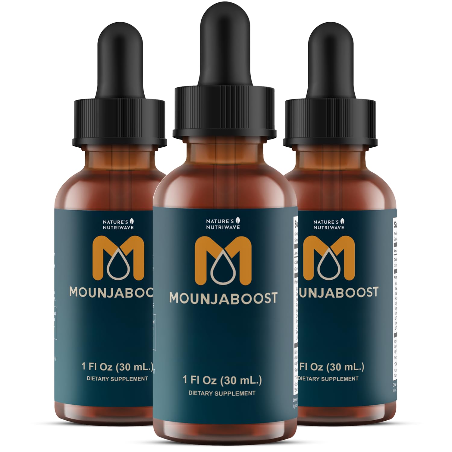 Bottle of Mounjaboost 30 mL with dropper