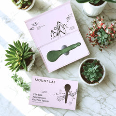Gua sha setup for skincare routine