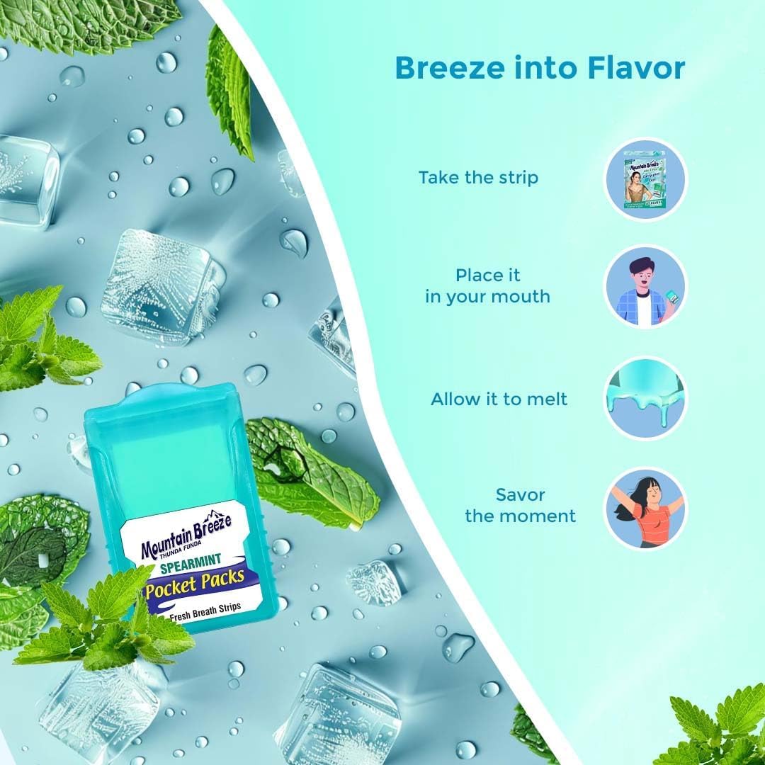 Wallet-friendly packaging of Mountain Breeze strips