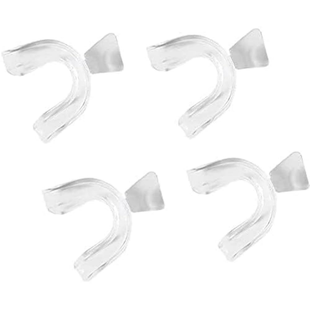 4-piece transparent silicone mouth guards for at-home use