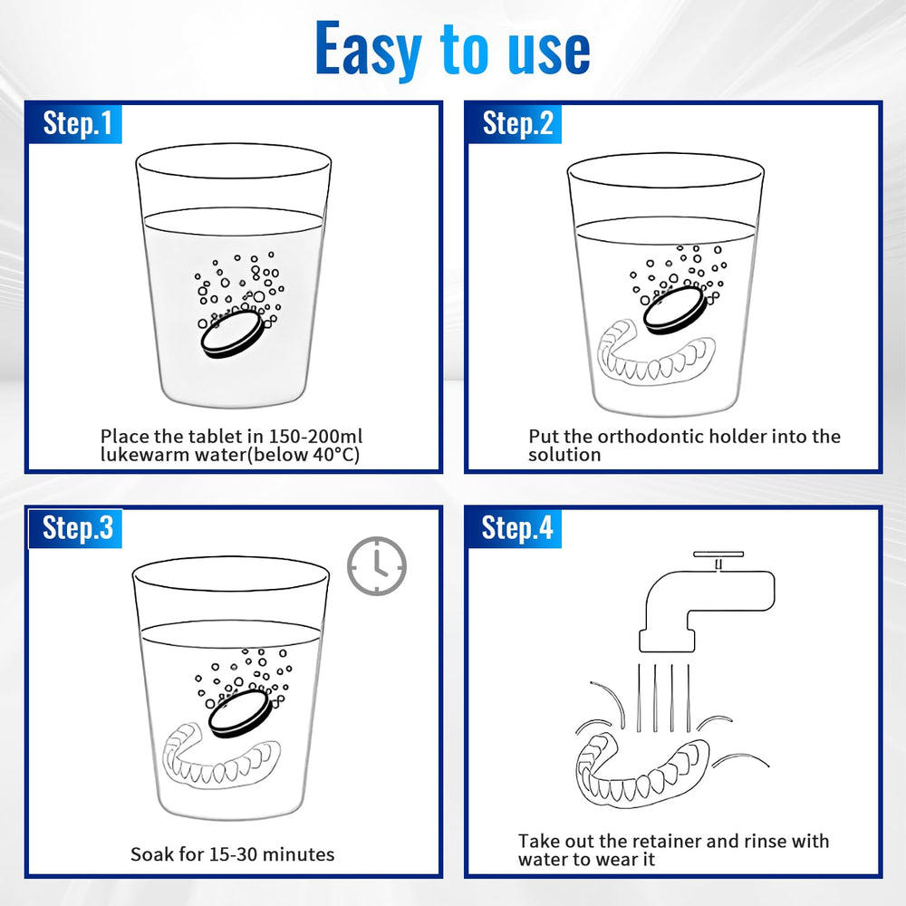 Mouth guard cleaner tablets for mouth guards and night guards