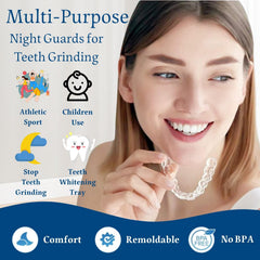 Close-up of night guard for teeth grinding fit
