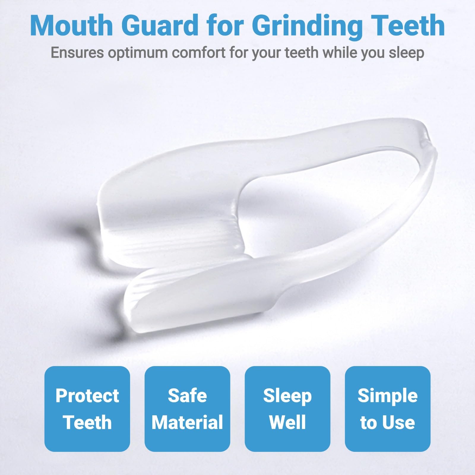 Anti grinding mouth guard fitted on upper teeth