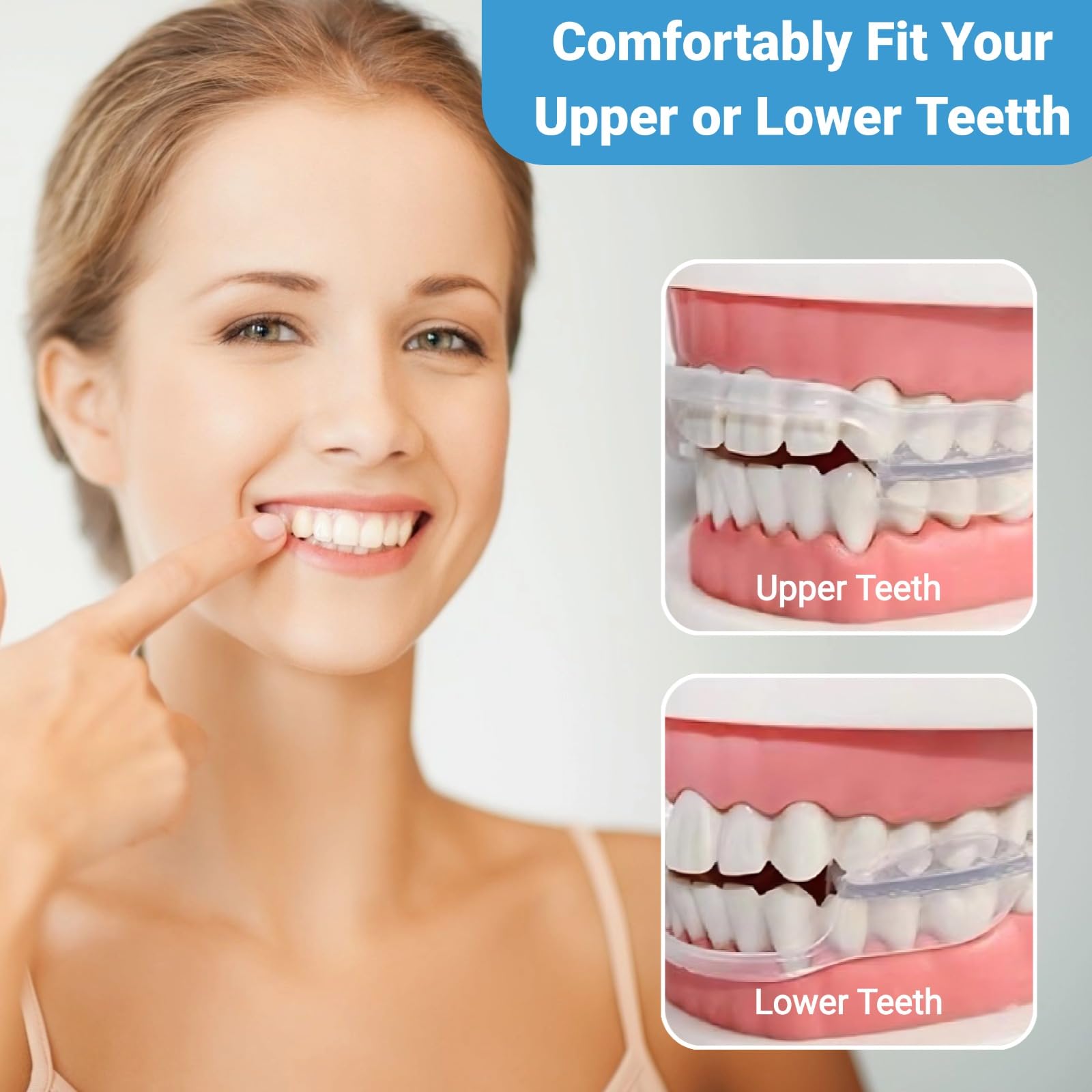 Night mouth guard with flexible soft sides