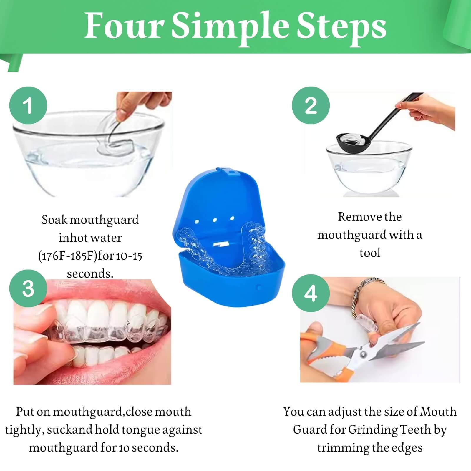 Uses for night guard, daytime protection, whitening tray