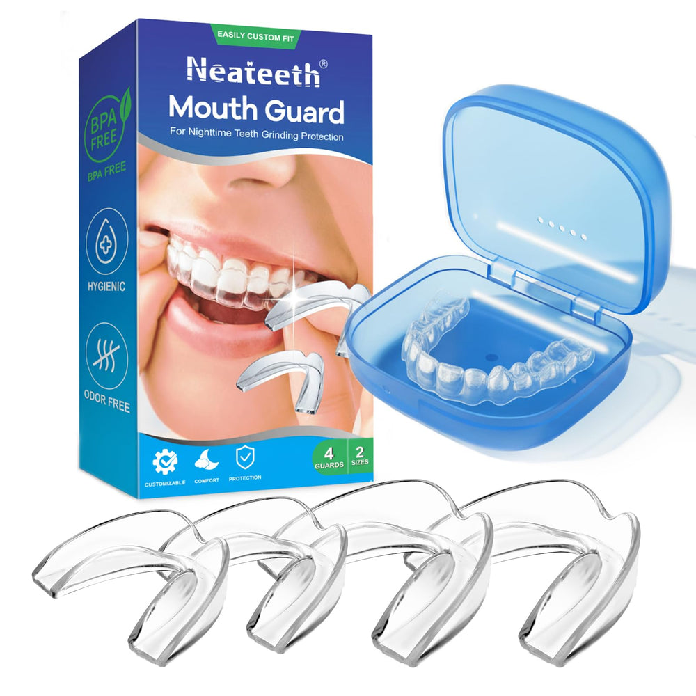 Mouth guard pack of 4 with travel case