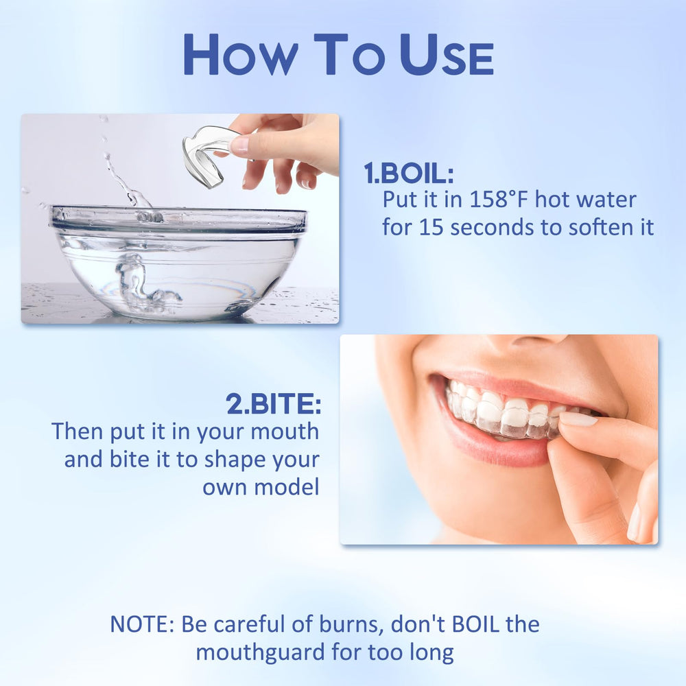 Travel case included for mouth guards