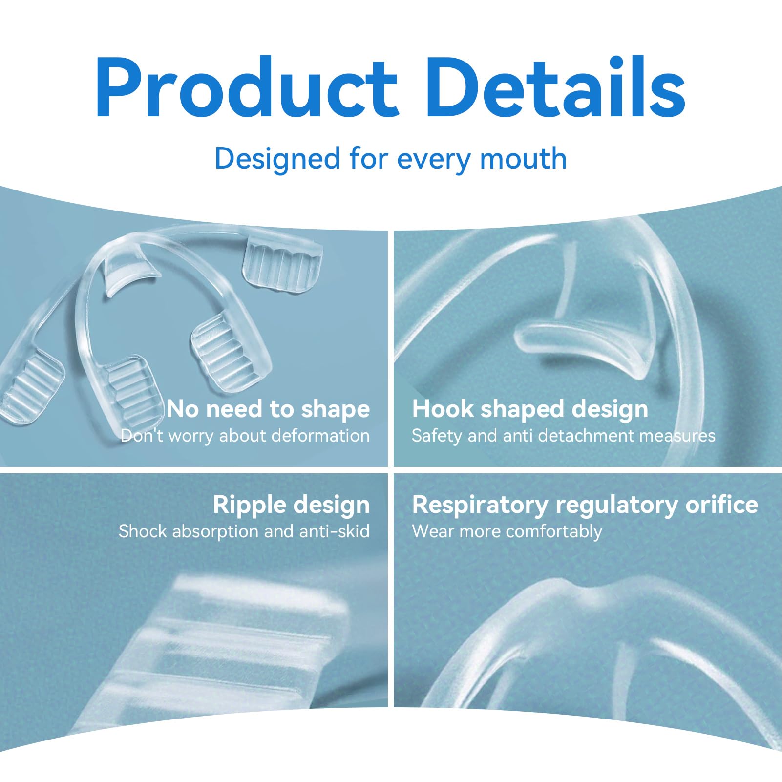 Ultra-thin, comfortable mouth guard design