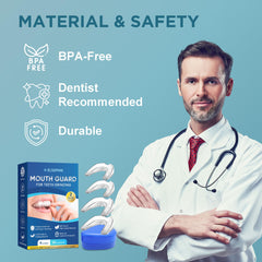 Night guard protecting teeth during sleep to prevent clenching