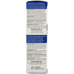 Back label of Mouth Kote with ingredients and claims