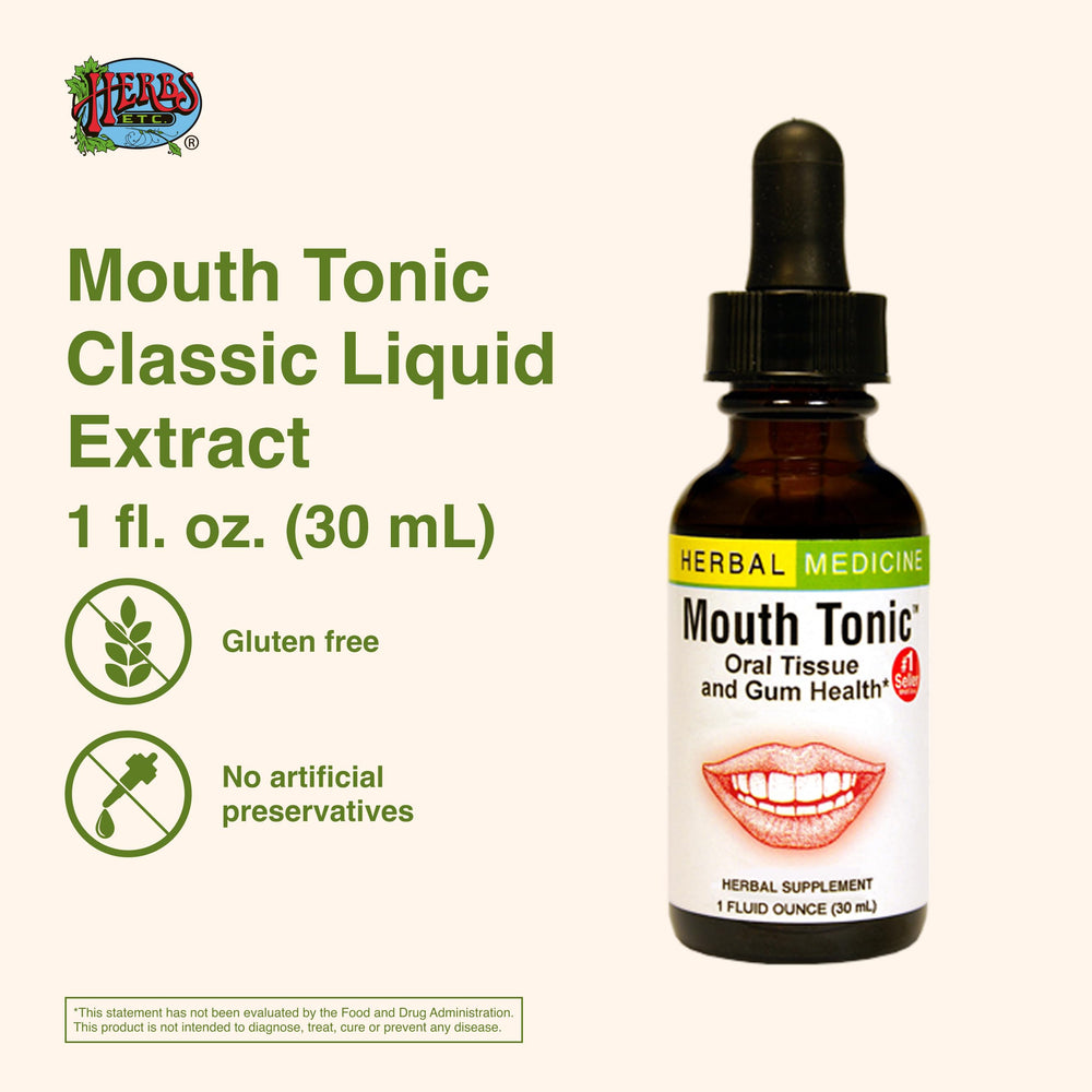 Mouth Tonic featuring myrrh, goldenseal and propolis