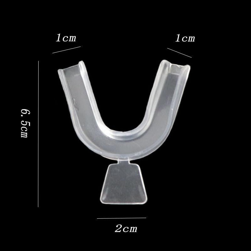 Close-up of moldable silicone night guard for teeth grinding