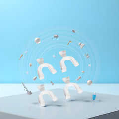 Comfortable fit silicone mouth guard being worn