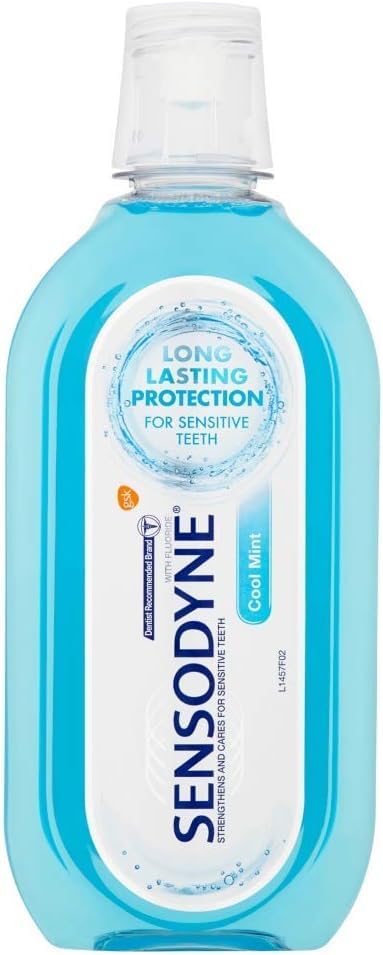 MOUTHWASH Cool Mint 500ML bottle - back label with ingredients
