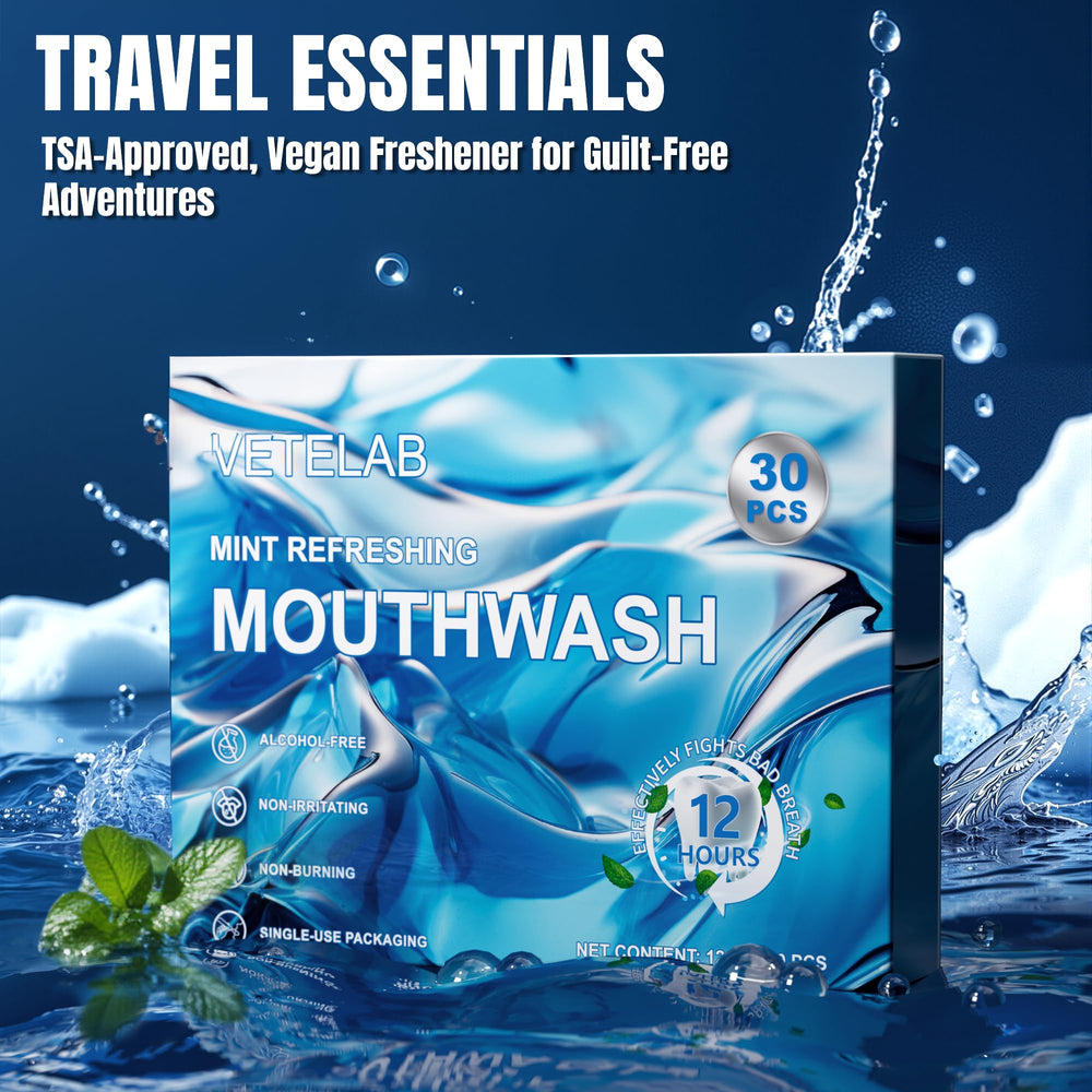 Alcohol-free and fluoride-free mouthwash packets