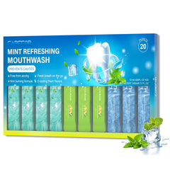 Mouthwash travel-size packet in Fresh Mint flavor