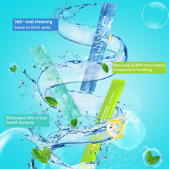 Mouthwash travel-size packet in ICY Mint flavor