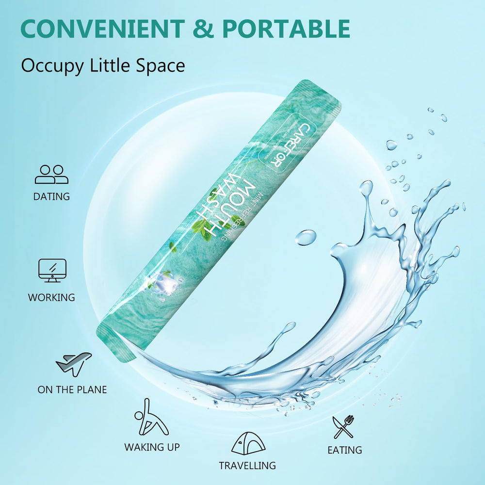 60-pack bulk set of alcohol-free fluoride-free mouthwash packets