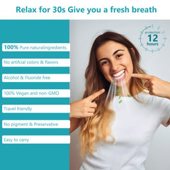 Single-use mouthwash packet opened for use