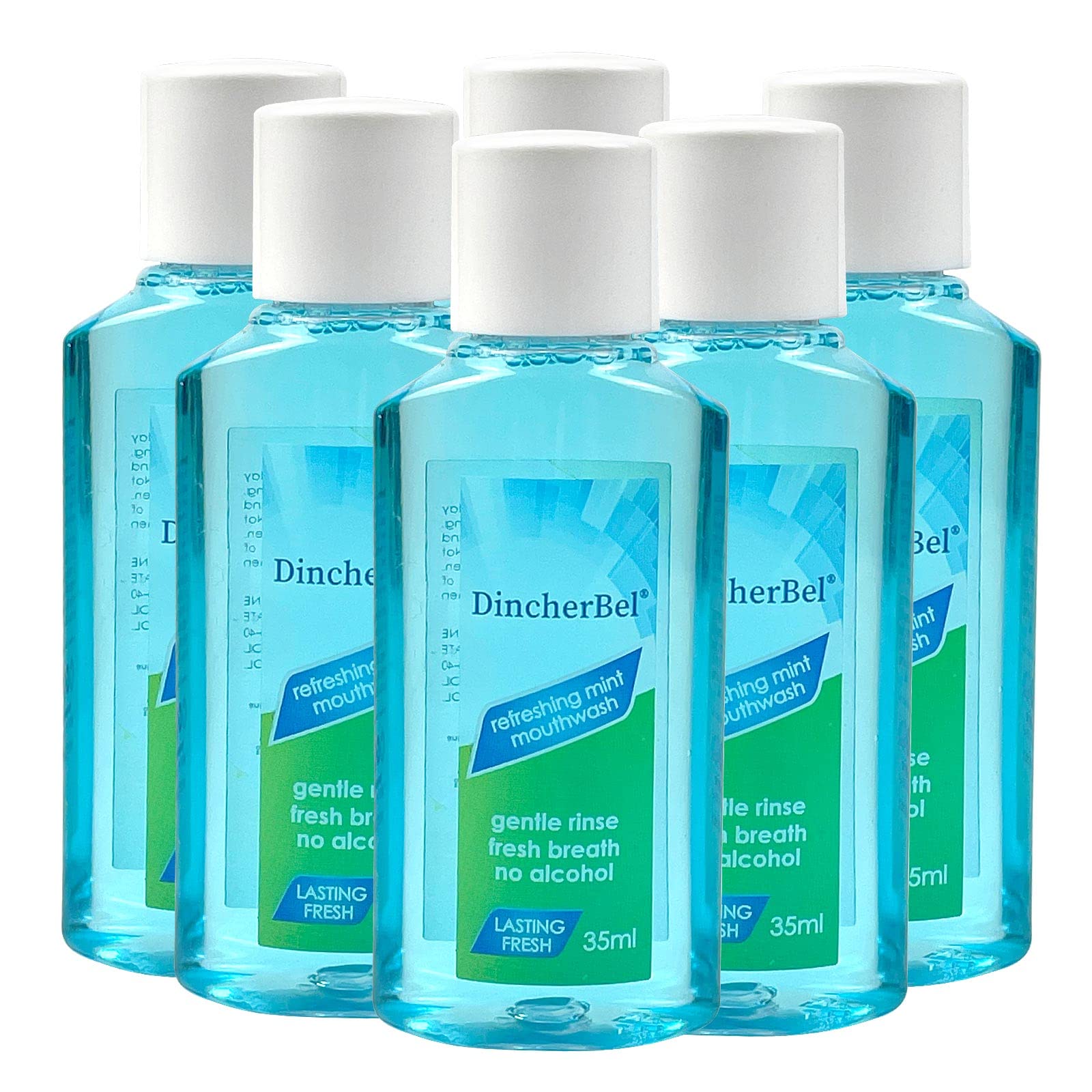 Side view of travel-size Original Mint mouthwash bottle