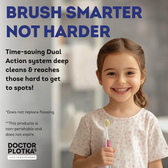 Close-up of dual-layer soft bristles with flossing action on MOUTHWATCHERS toothbrush