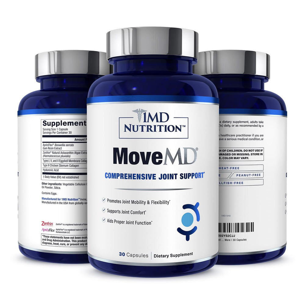 MoveMD bottle packaging and label