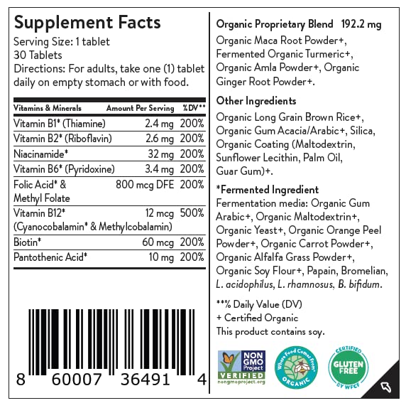 Eco-friendly refill pouch for Movita Fermented Vitamin B-Complex