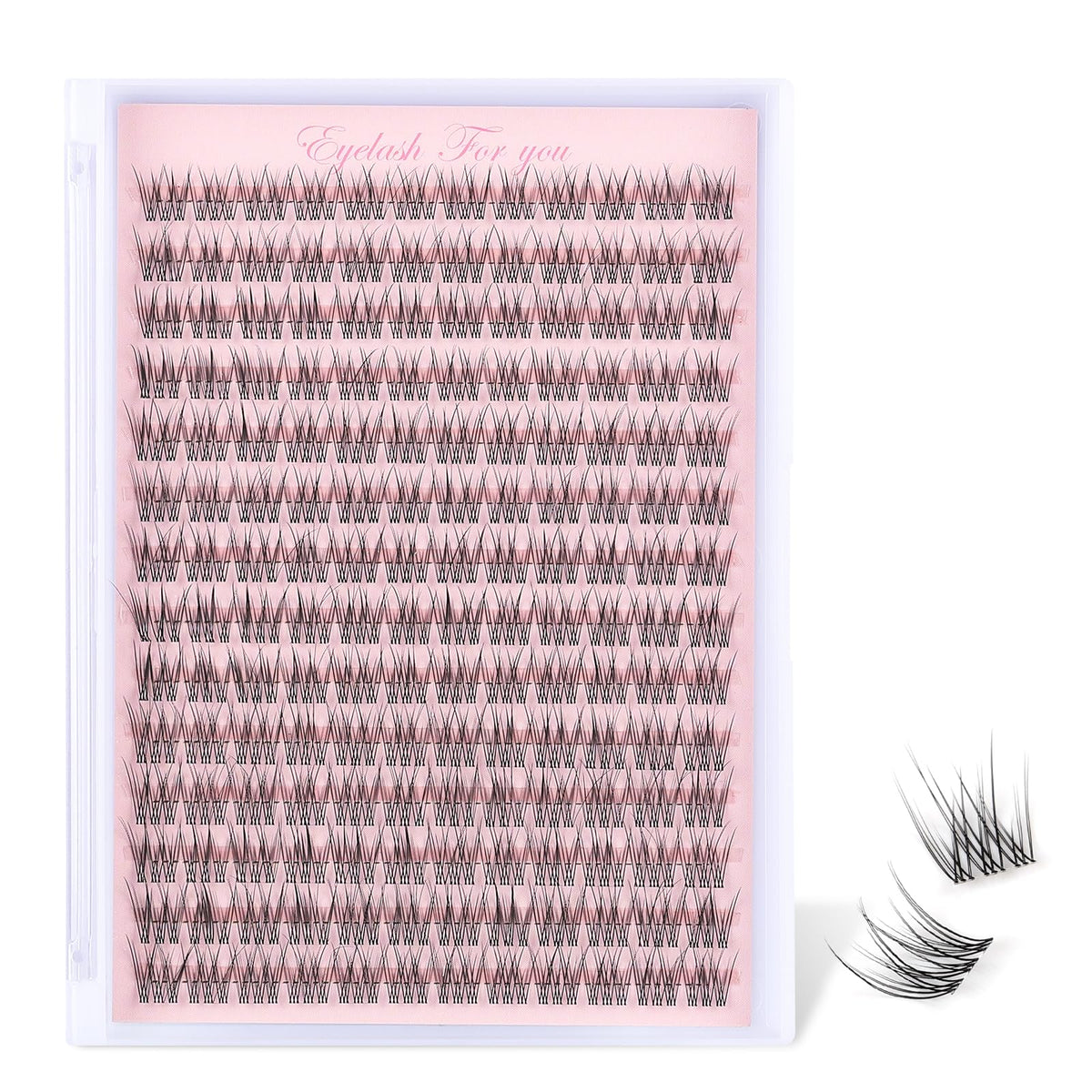 MOWOT Lash Clusters Natral Wispy 168pcs for natural daily lashes with a soft ultra-thin band.