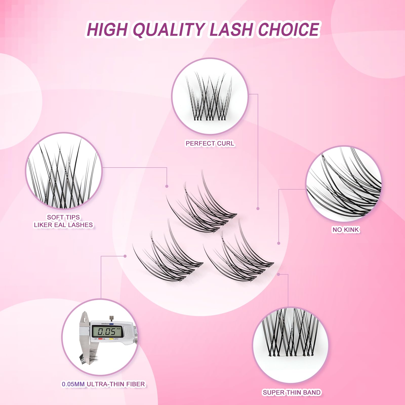 MOWOT Lash Clusters Reusable vegan materials for multiple uses.