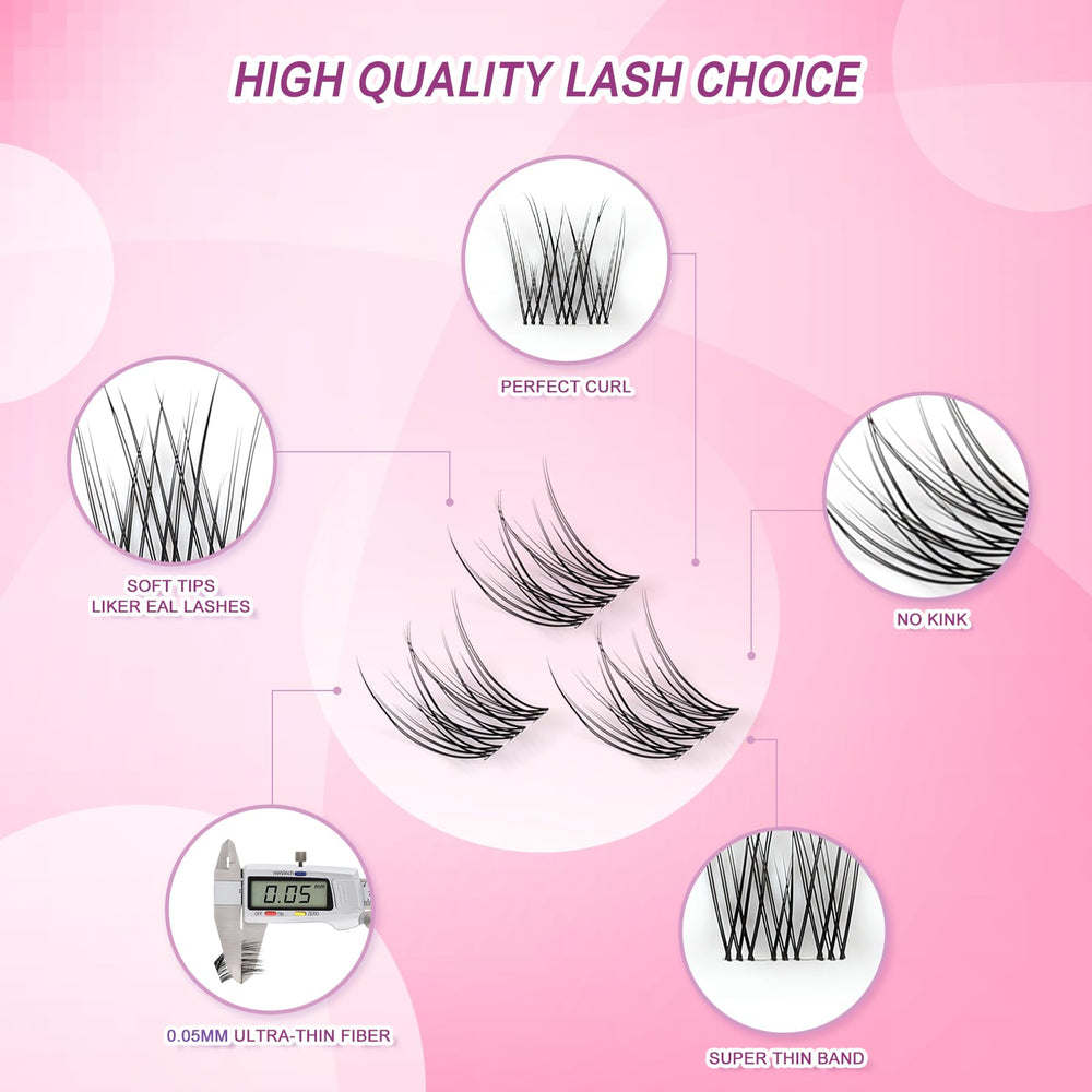 MOWOT Lash Clusters Reusable vegan materials for multiple uses.