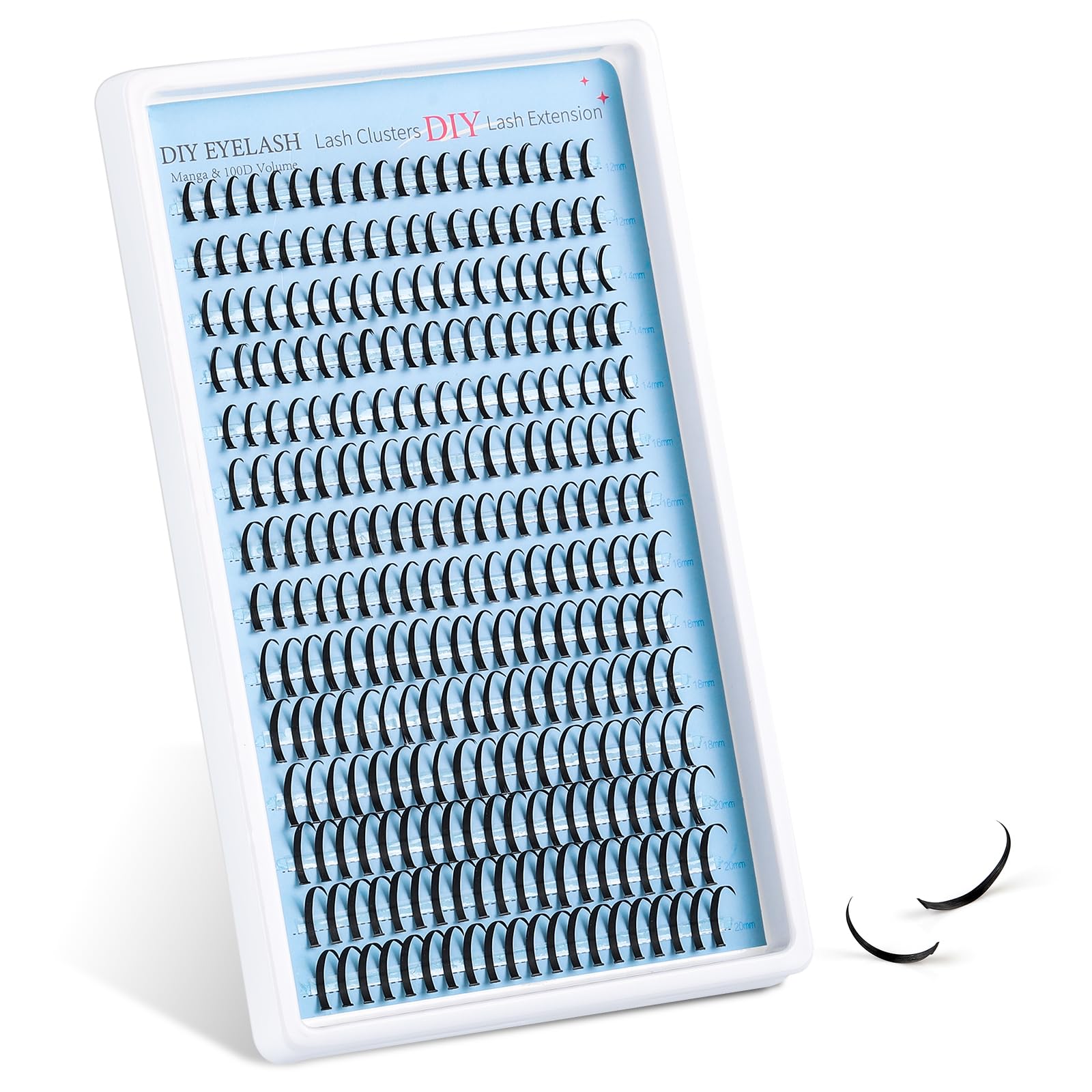 MOWOT lash clusters spikes 12-20mm upper for dramatic manga-style eyes