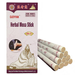 Box of 10 moxa sticks for moxibustion