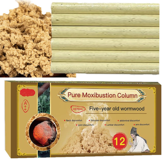 Box of 12 handmade moxa sticks for moxibustion, 20 cm each