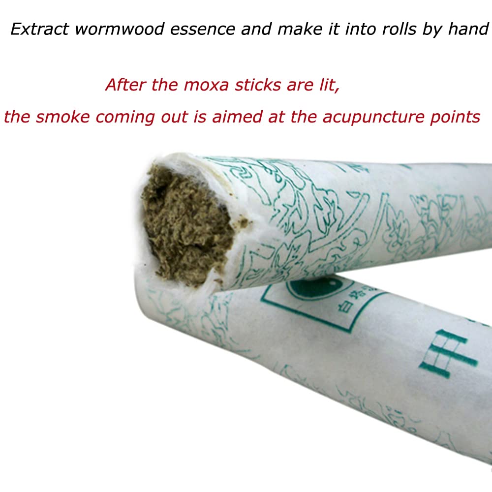 Box of 10 handmade moxa rolls for moxibustion
